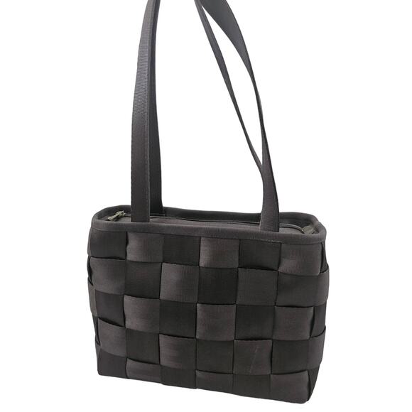 The Original Seatbelt Bag Charcoal Gray Double Strap Shoulder Bag Purse 2000s - Picture 1 of 9